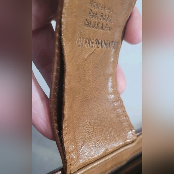 Vintage 70s Matador and Bull Elegant Brown Tooled Leather Bag Purse - Picture 8 of 8